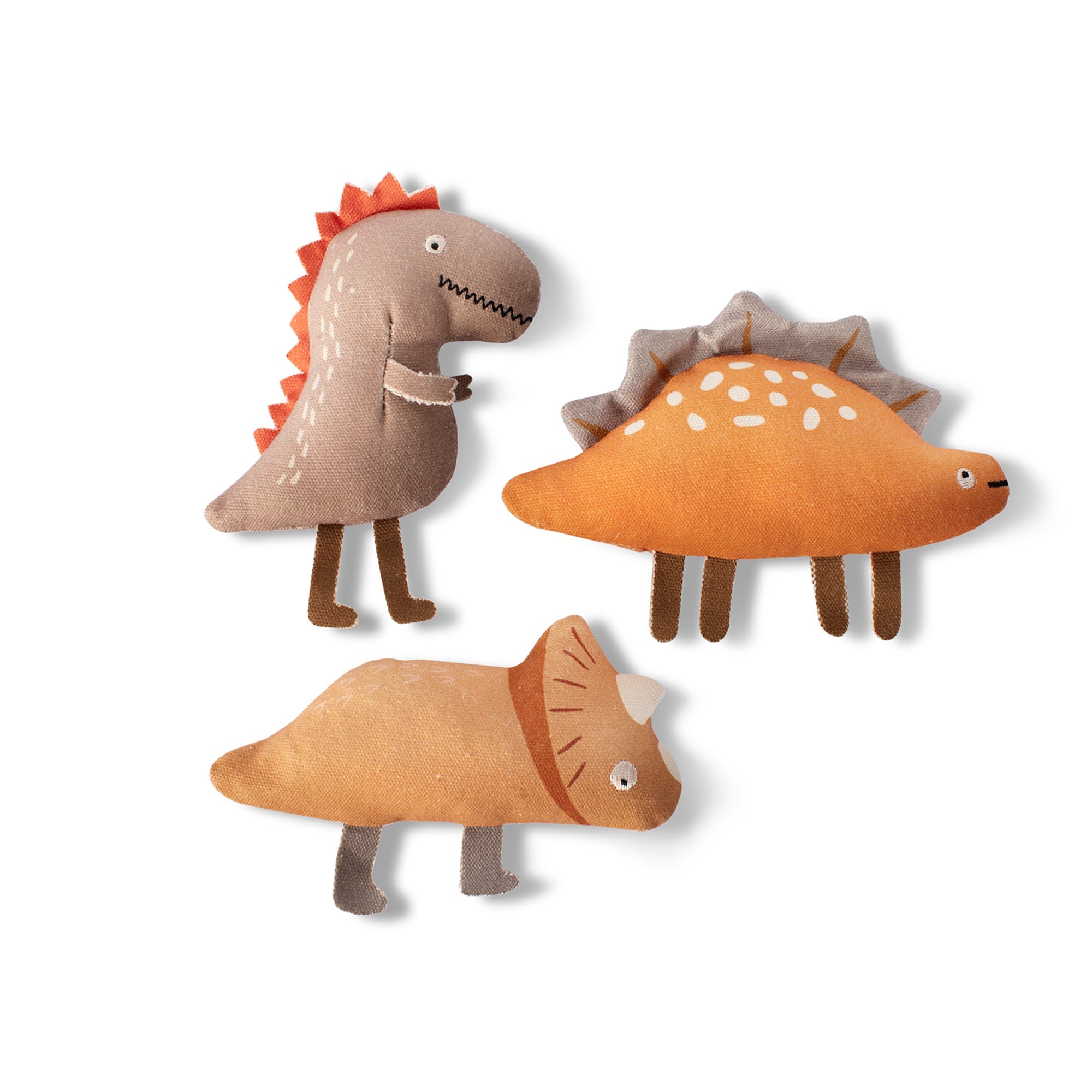 We Came. We Saur. 3pc Mini Canvas Dog Toy Set