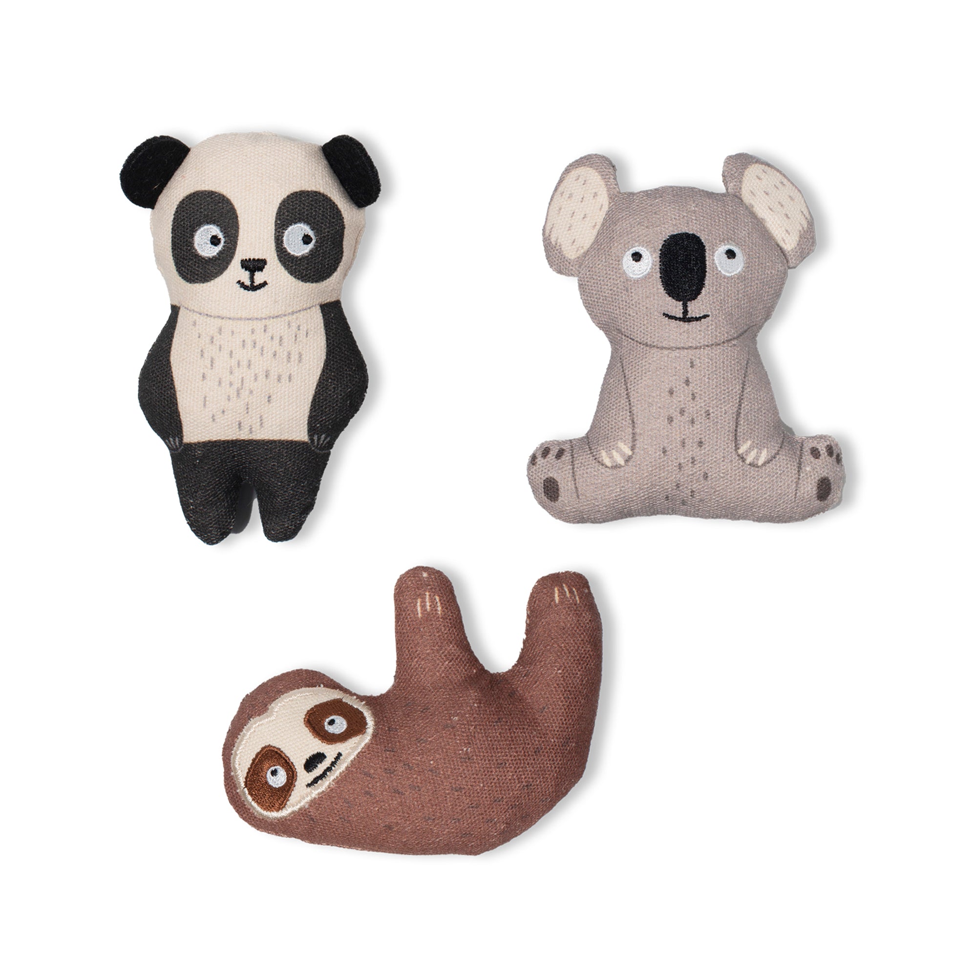 Cuddle Buddies 3pc Mini Canvas Dog Toy Set