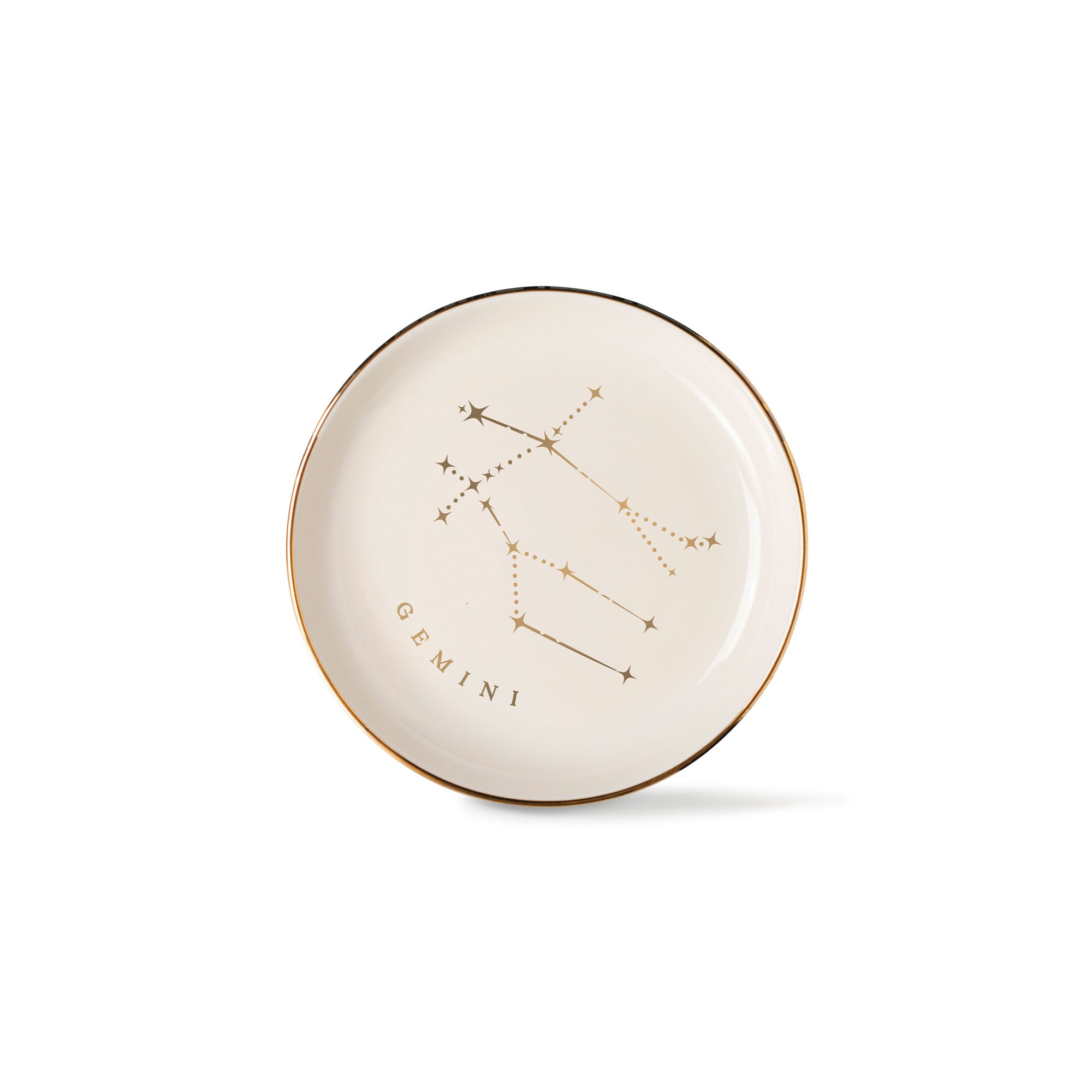 Starry Gemini Zodiac Pedestal Dish