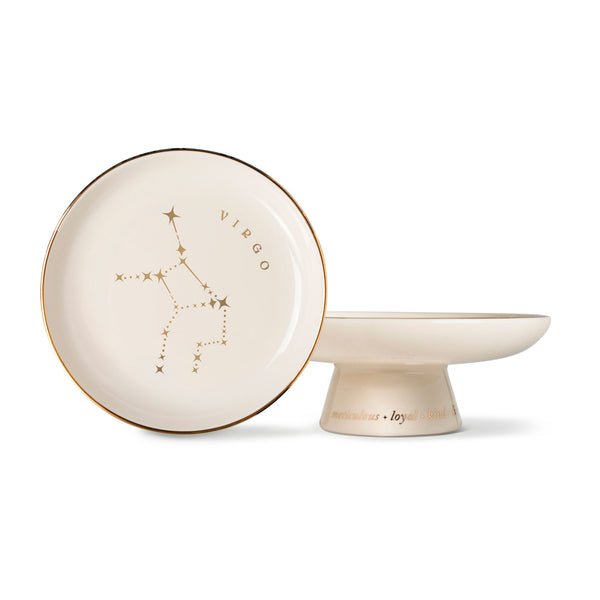 Starry Virgo Zodiac Pedestal Dish | Fringe Studio