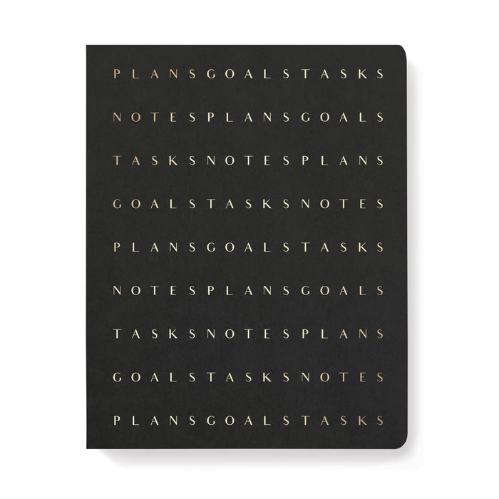 SE LETTER FLOW BLACK SIGNATURE NON-DATED WEEKLY PLANNER NOTEBOOK