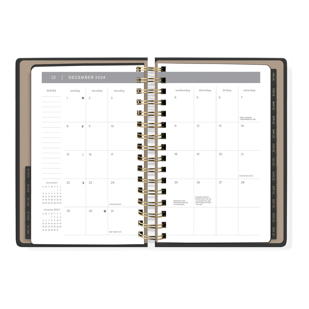 SIGNATURE BLACK 2025 17 MONTH DATED PLANNER