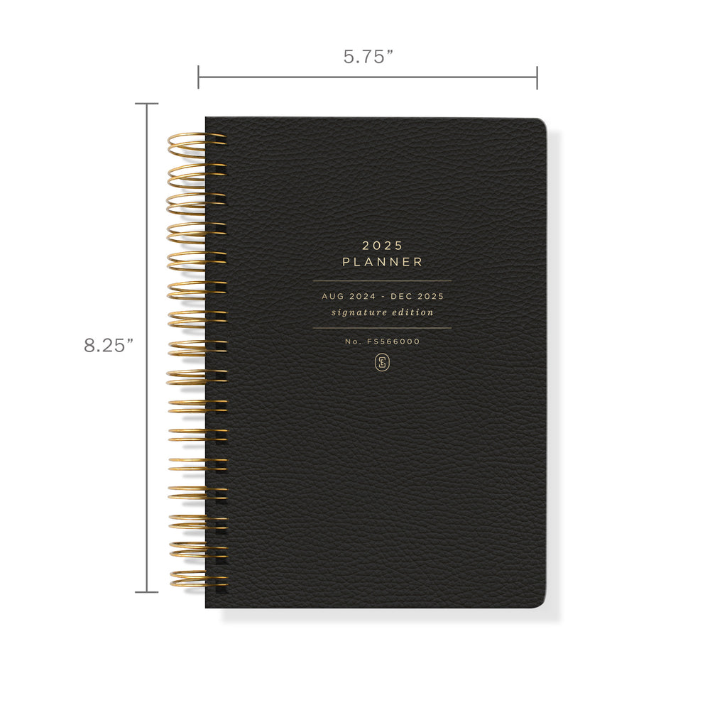 SIGNATURE BLACK 2025 17 MONTH DATED PLANNER