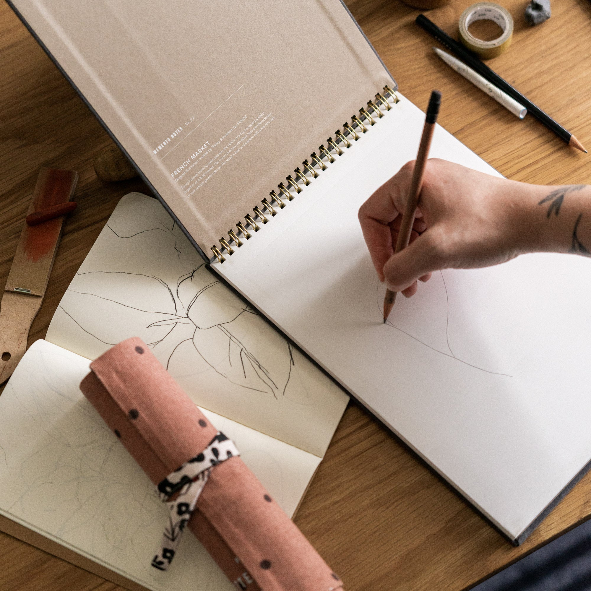 French Market Stone Paper Sketch Pad