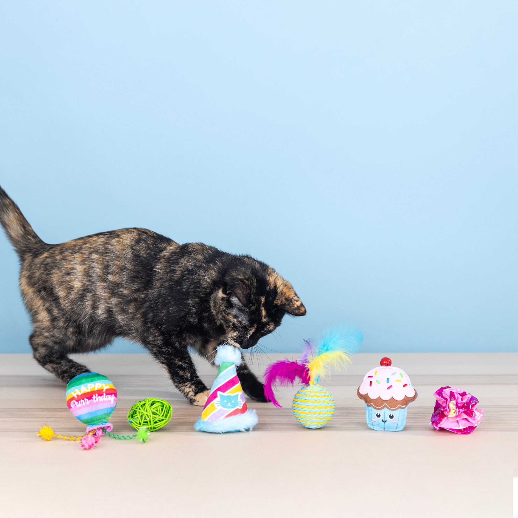 Happy Purr-Thday 6pc Cat Toy