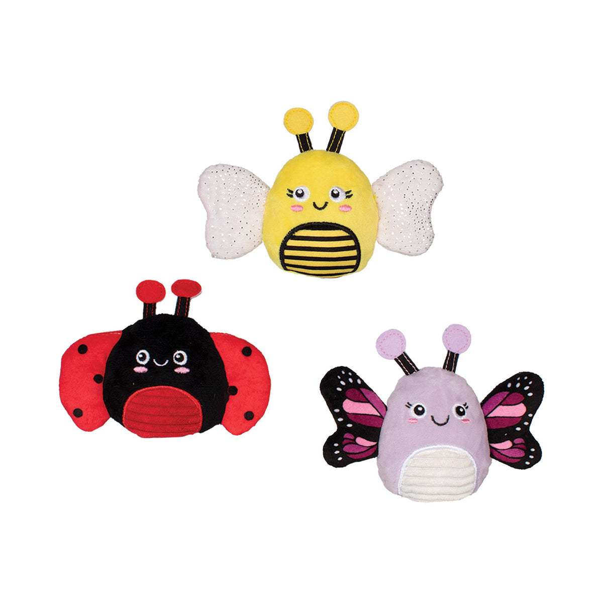 We'Re Super Fly 3pc Mini Plush Dog Toy Set