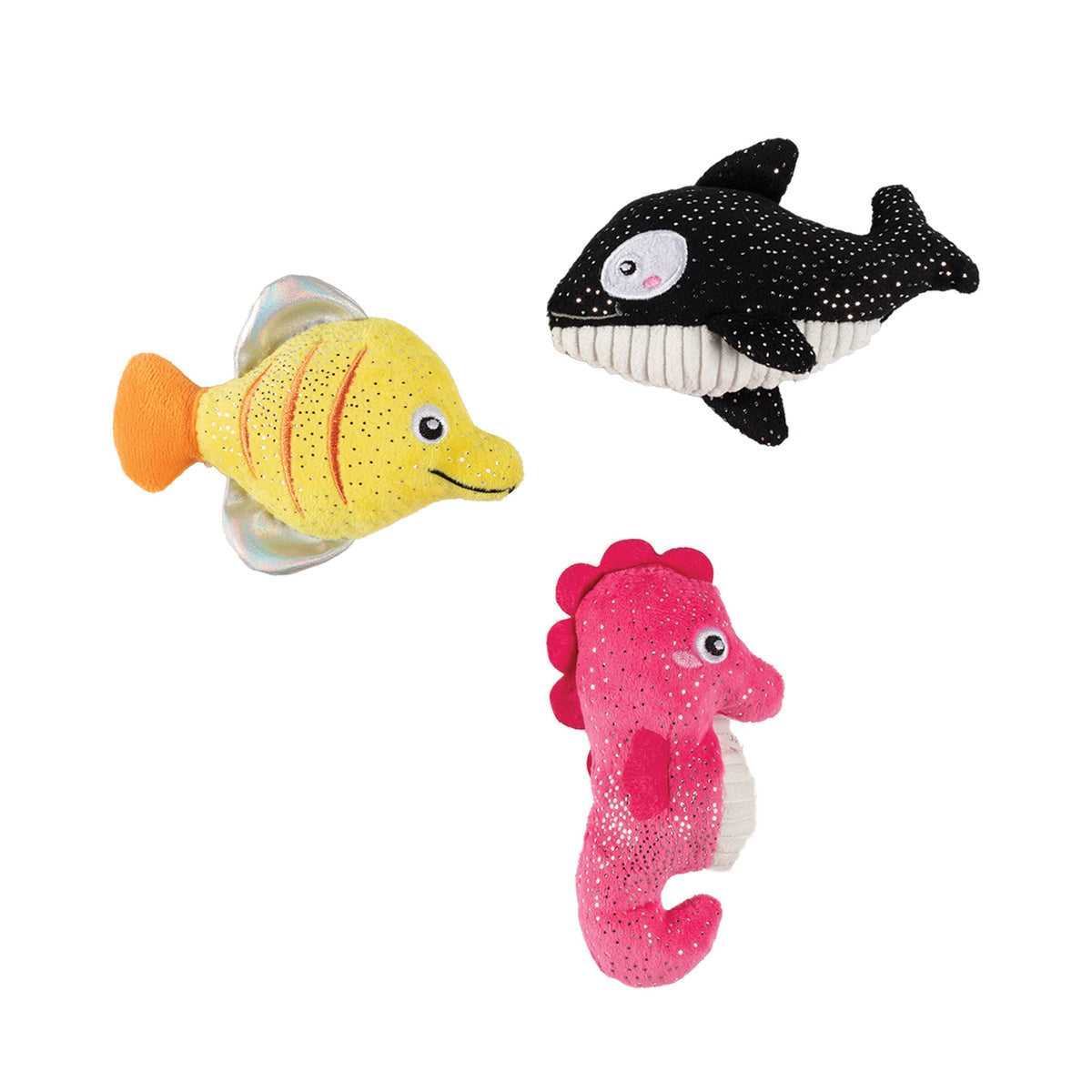 High Fin Buds 3pc Mini Plush Dog Toy Set