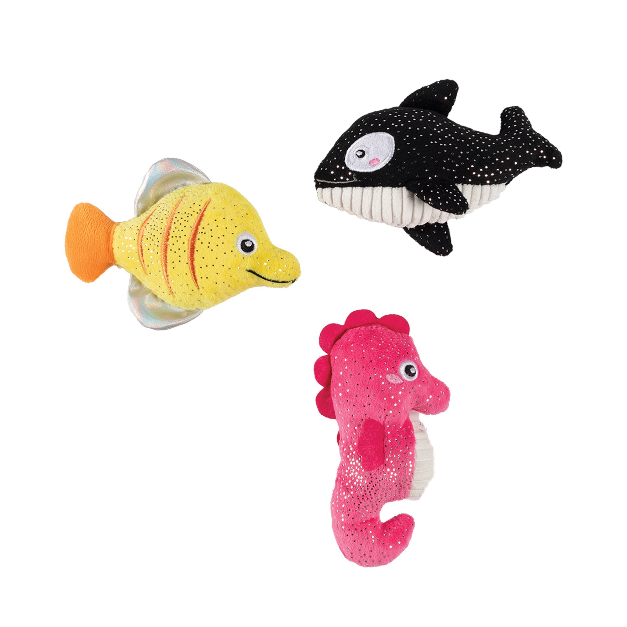 High Fin Buds 3pc Mini Plush Dog Toy Set