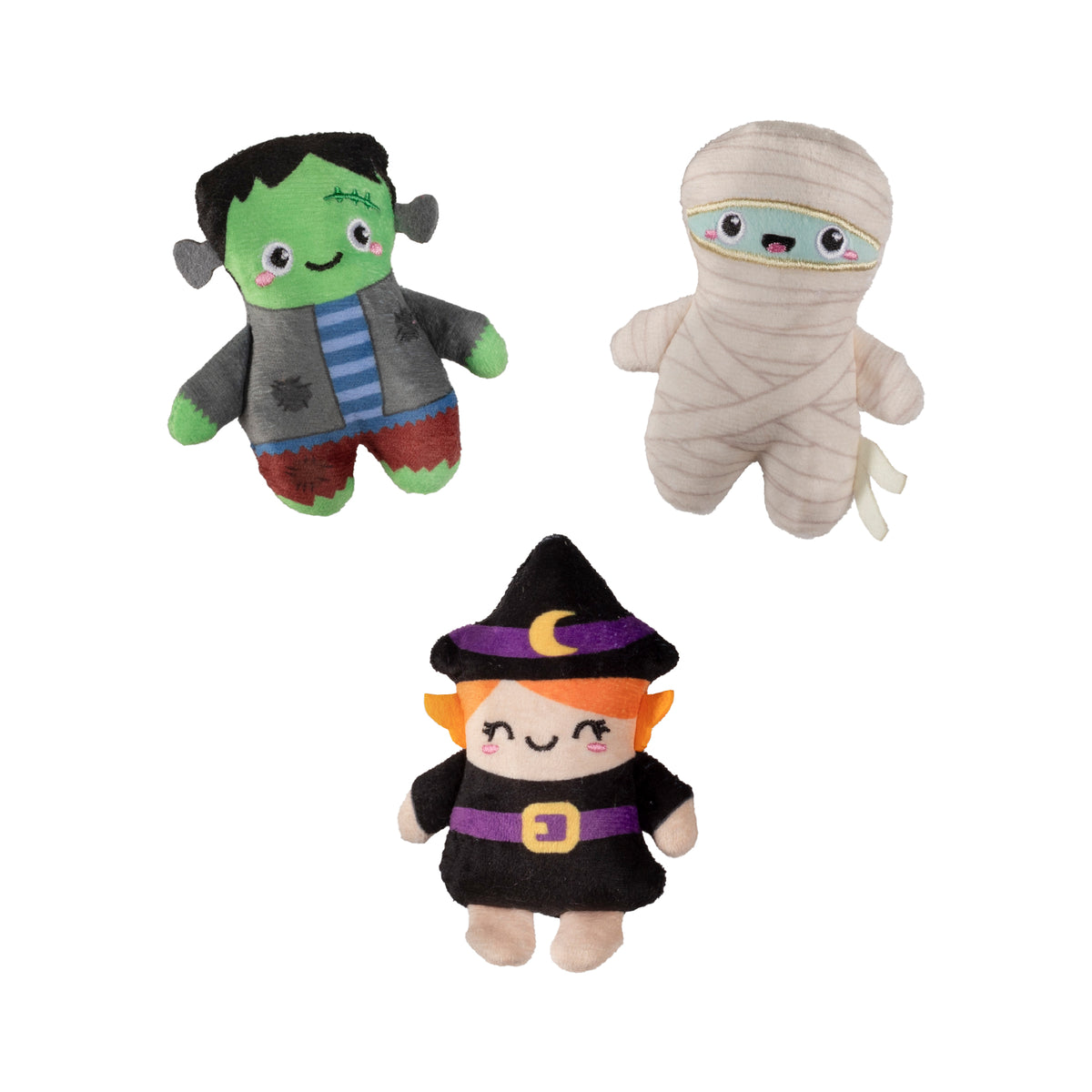 Ghouls Wanna Have Fun 3pc Mini Plush Dog Toy Set