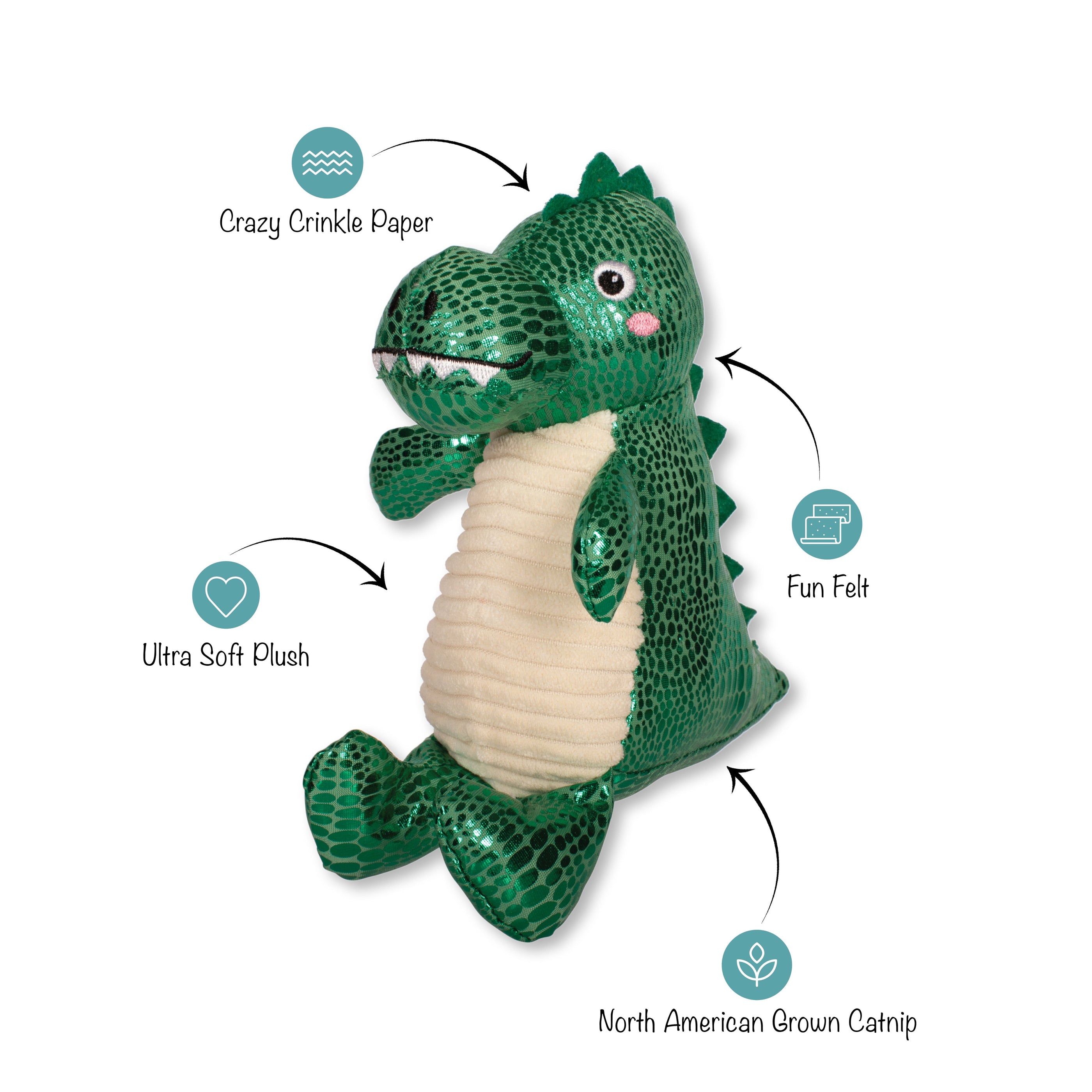 Rawr To You Too Plush Kicker Cat Toy