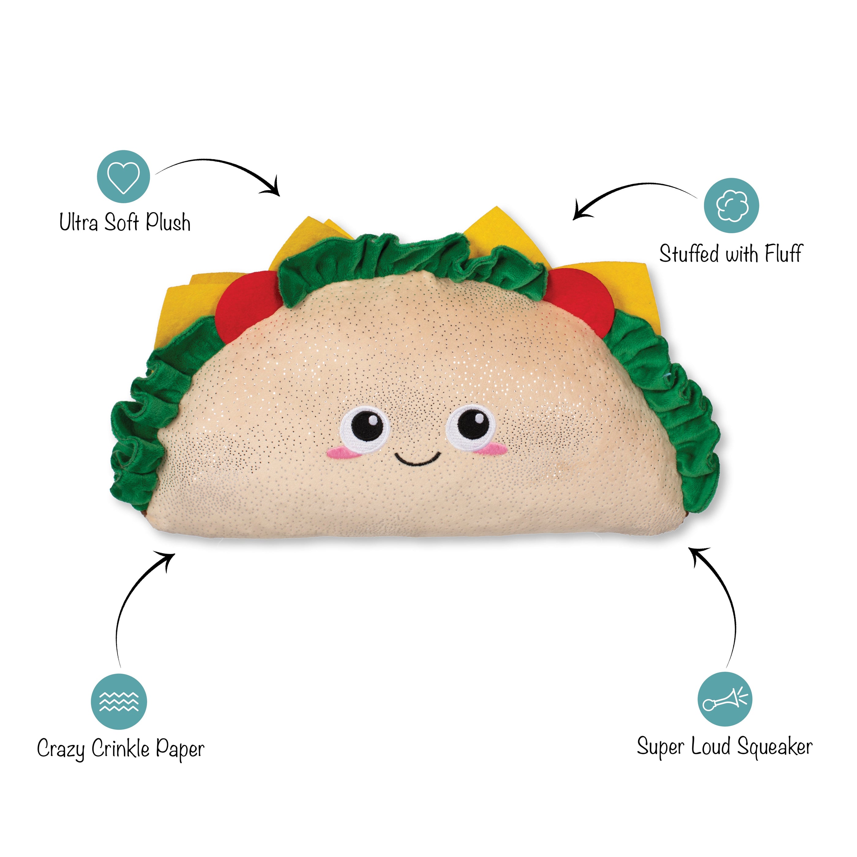 Fantas-Taco! Large Plush Dog Toy