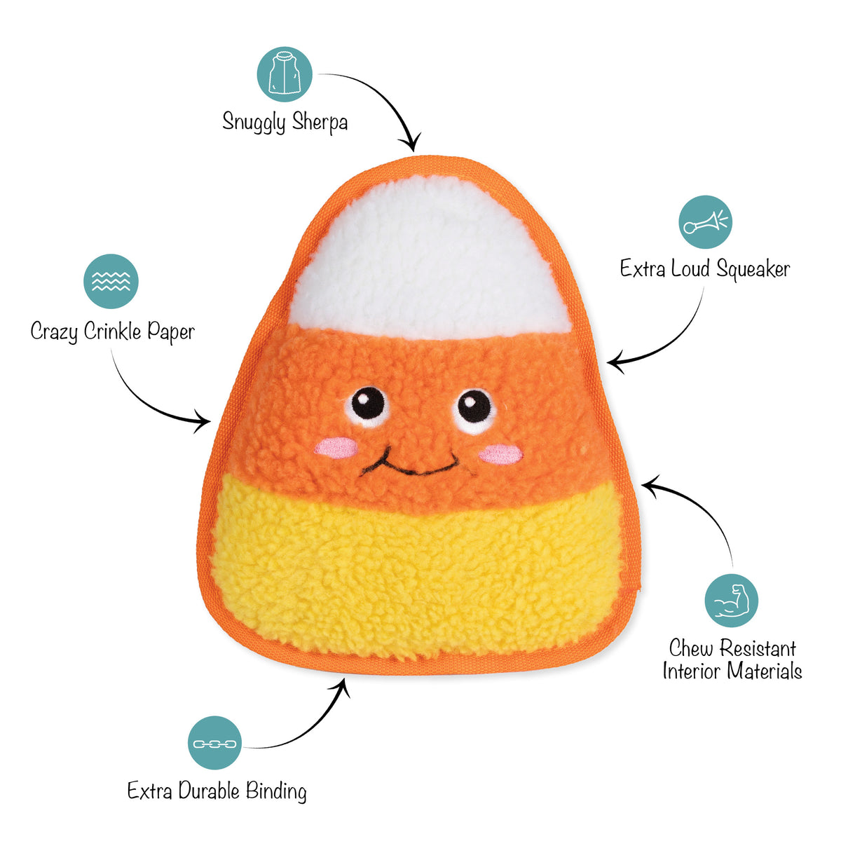 Candy You Dig It? Durable Plush Dog Toy