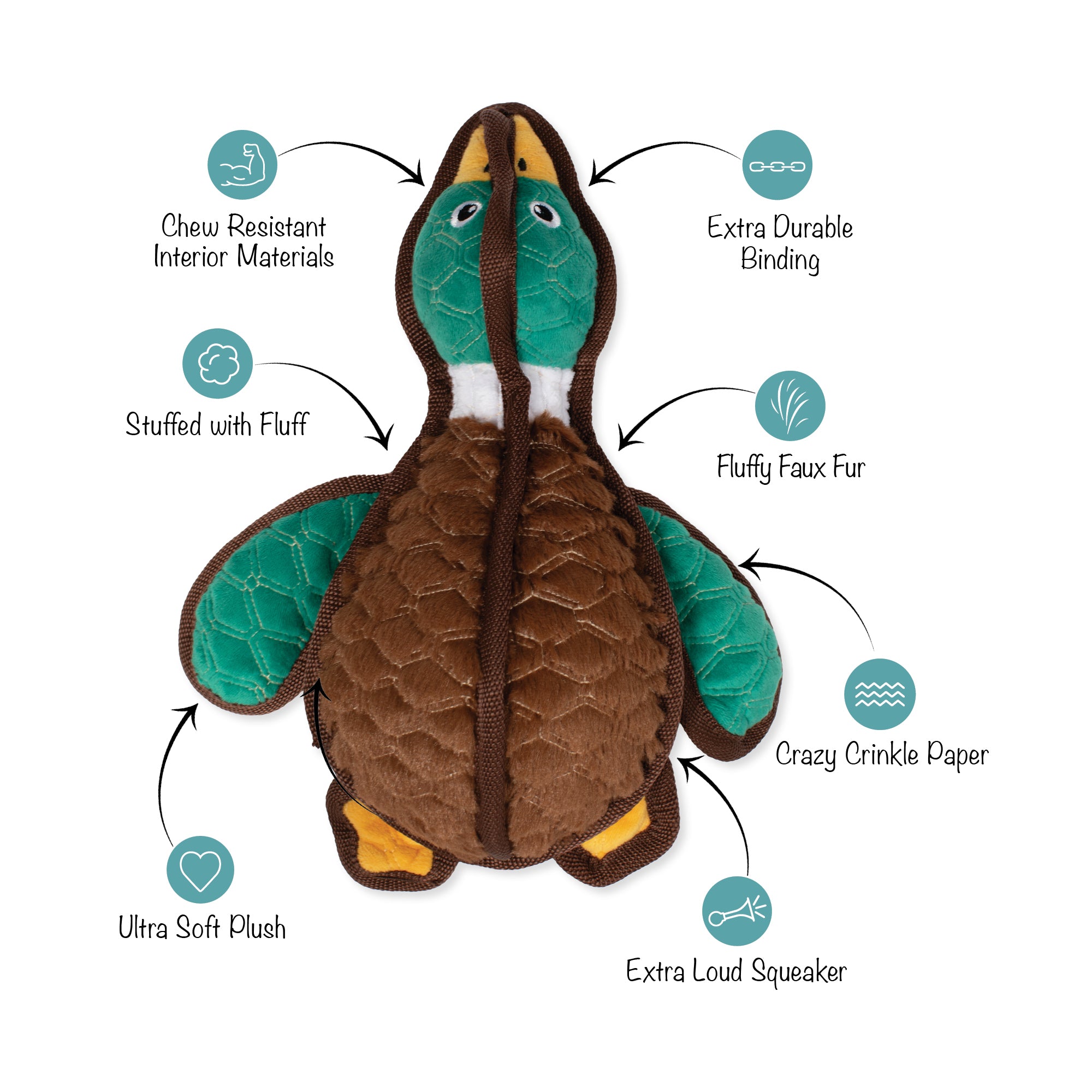Heading South Durable Plush Dog Toy