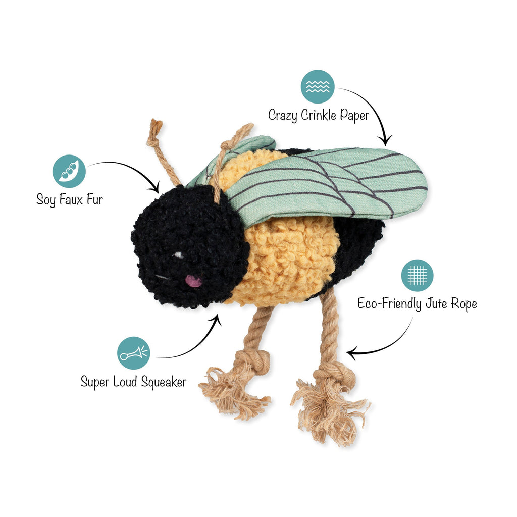 Ms Mrs. Bee Dog Toy