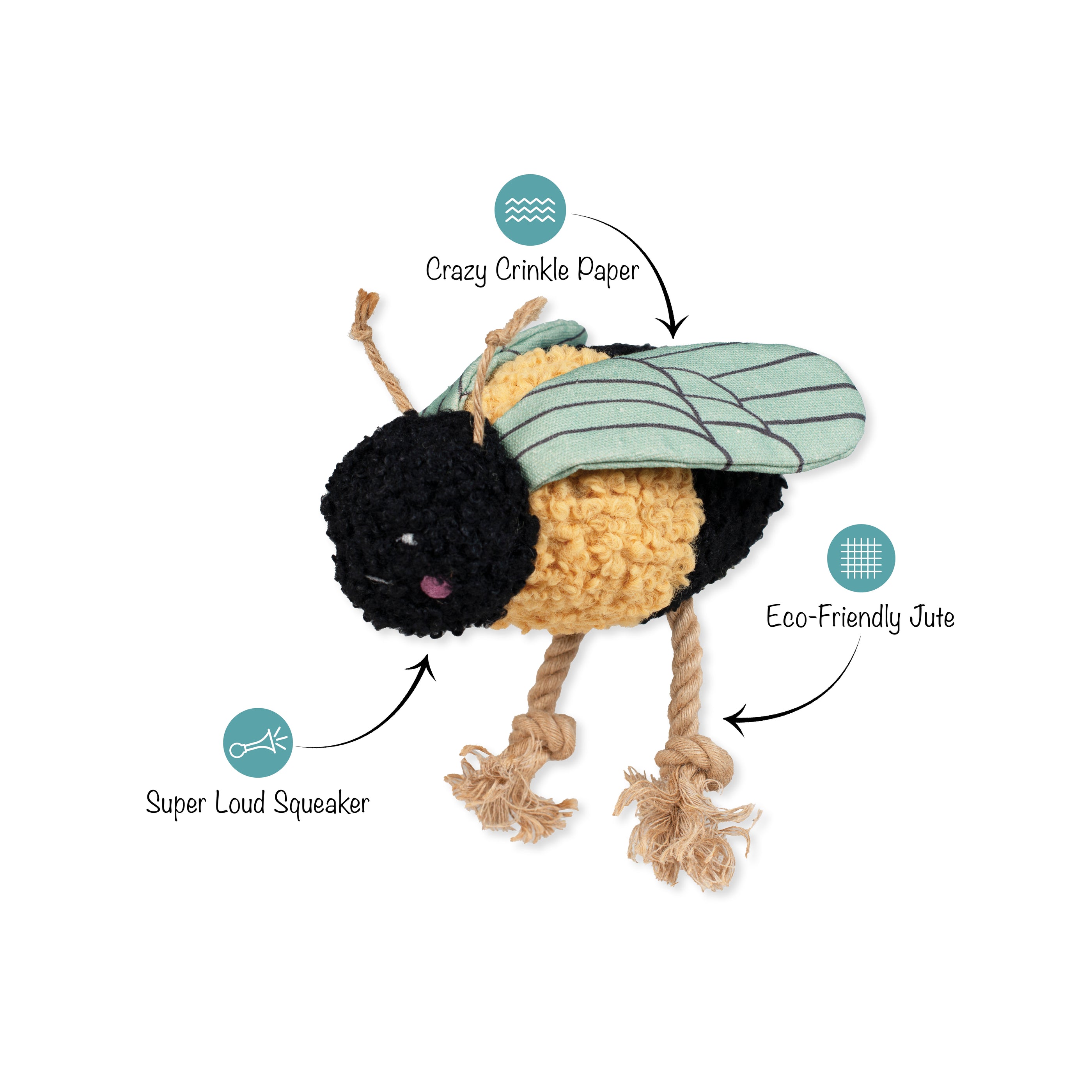 MS Mrs. Bee Dog Toy