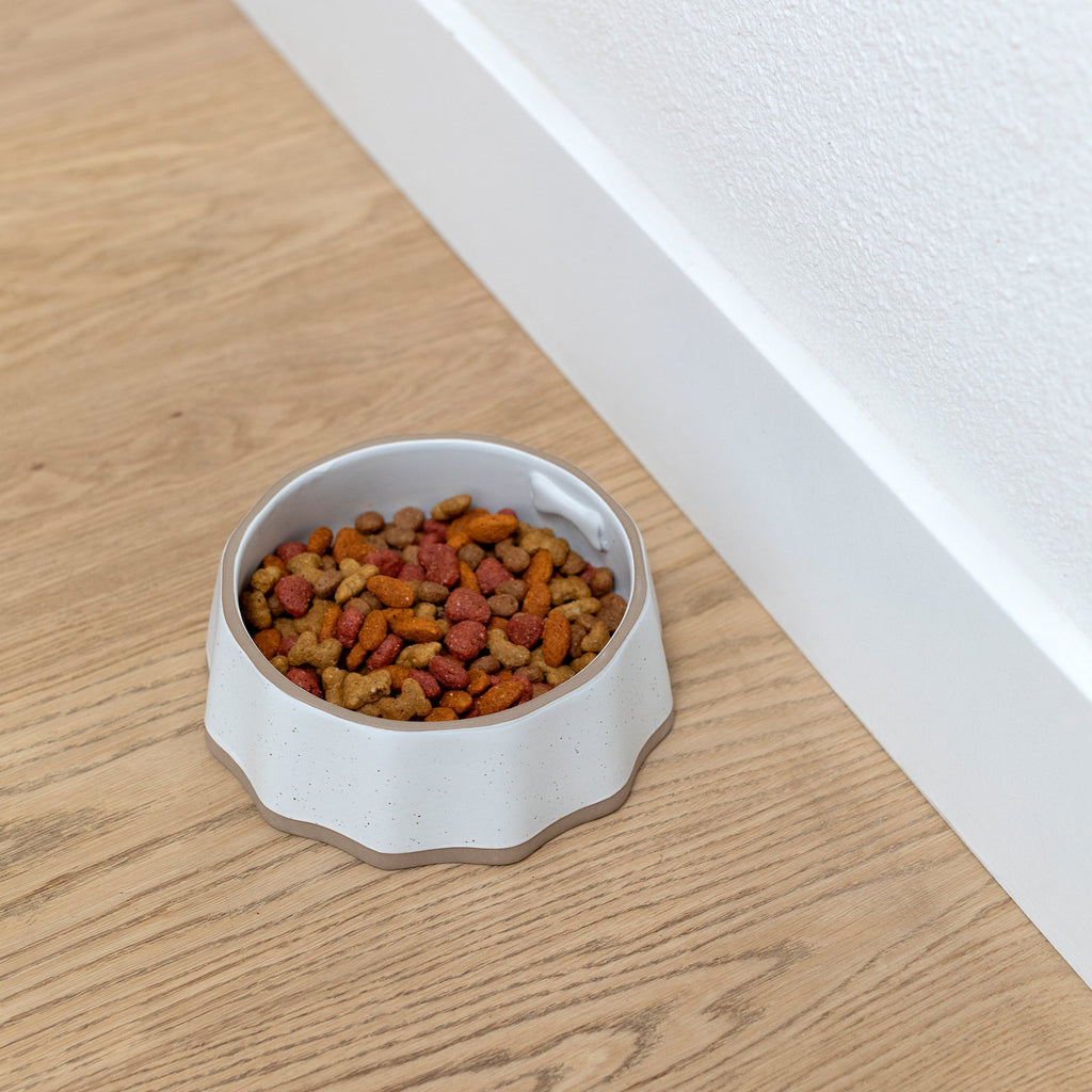 Speckled Bone Medium Dog Bowl