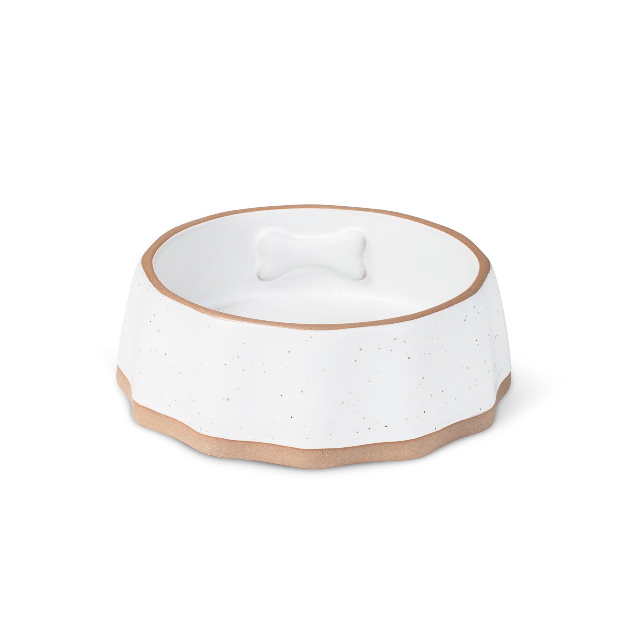 Speckled Bone Small Dog Bowl