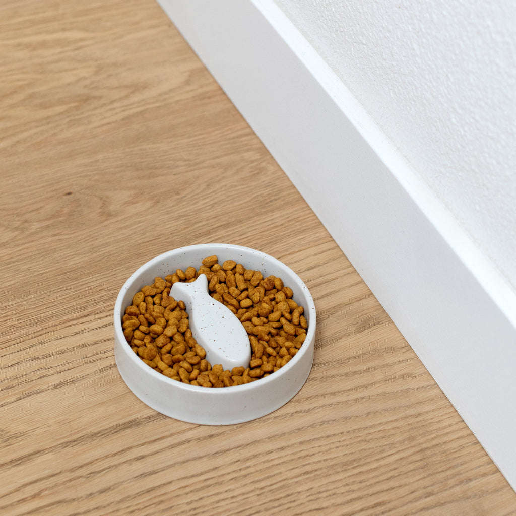 Speckled Fish Bone Small Cat Bowl