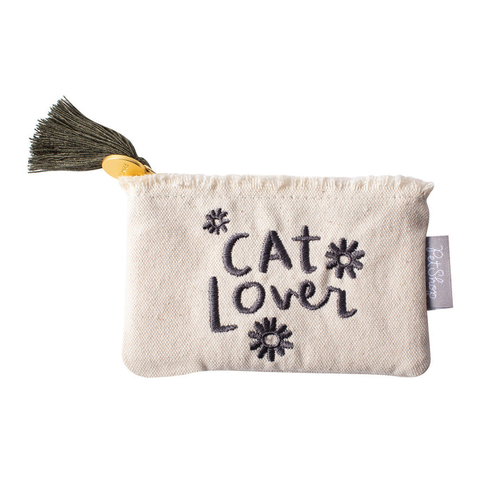 Cat Lover Canvas Coin Pouch