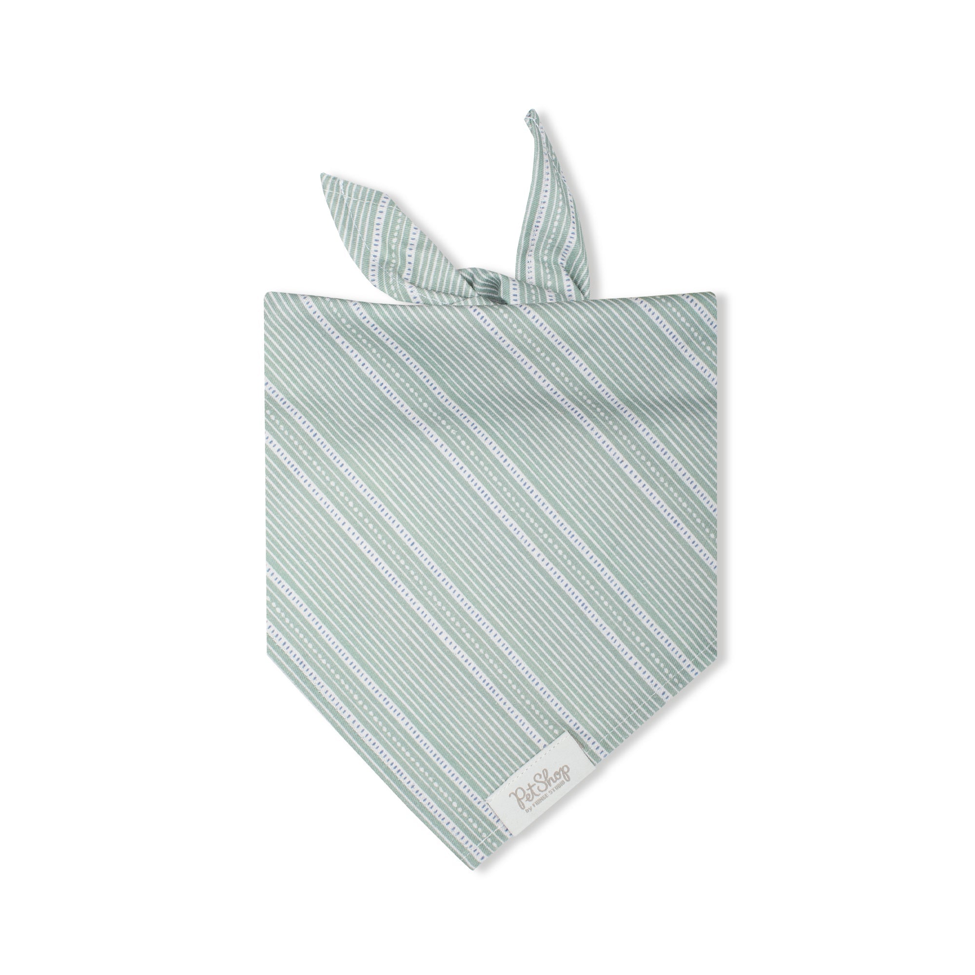 Block Stripe Dusty Sage Bandana