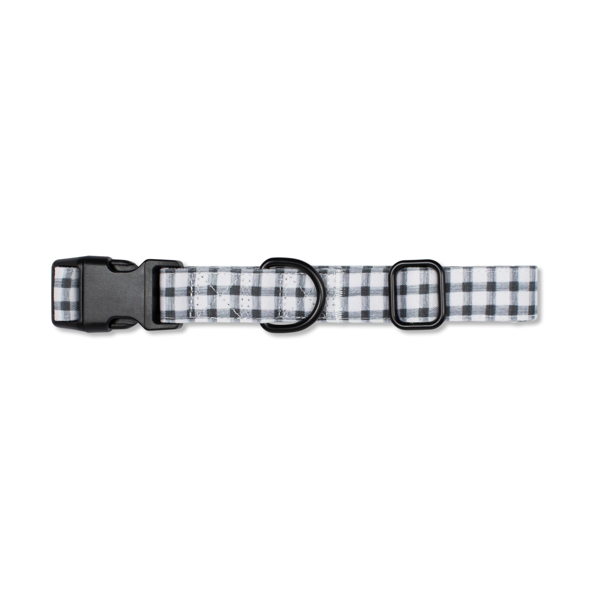 Painted Gingham Dog Collar