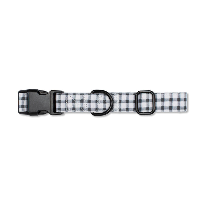 Painted Gingham Dog Collar