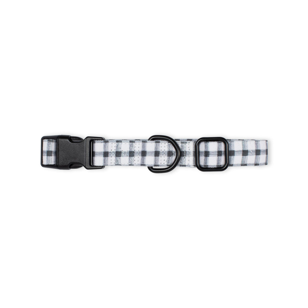 Painted Gingham Dog Collar