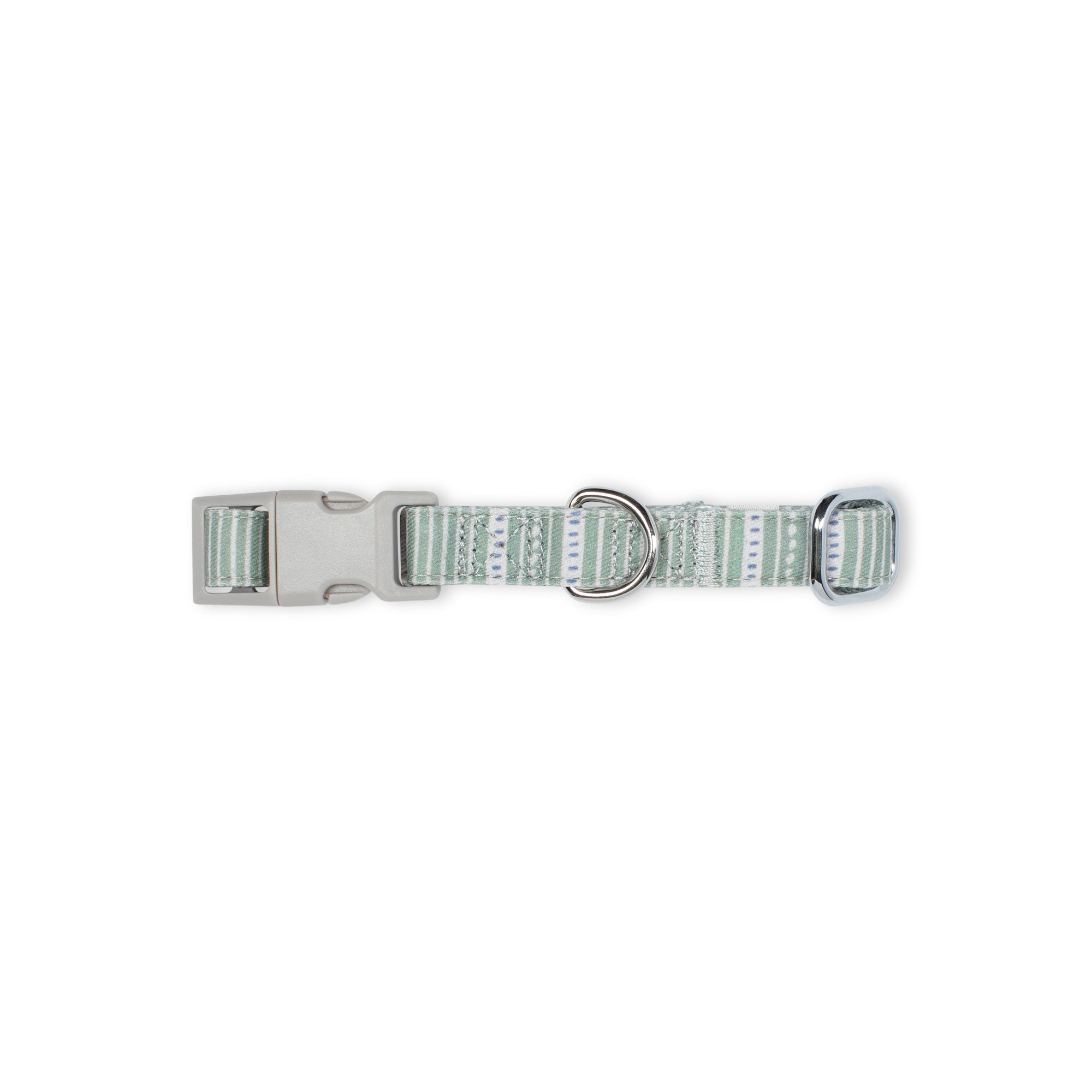 Block Stripe Dusty Sage Dog Collar