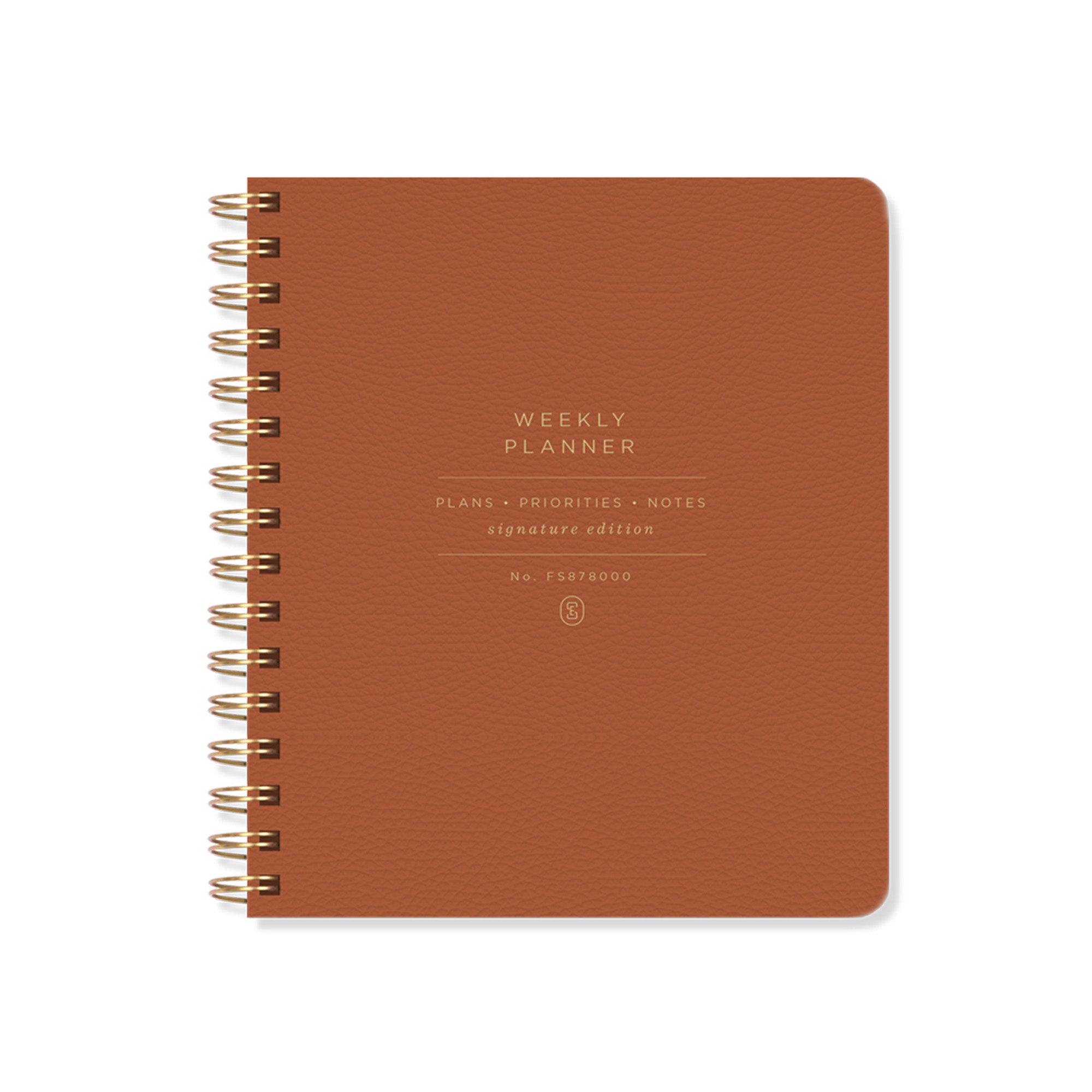 Standard Cognac Non-Dated Weekly Planner