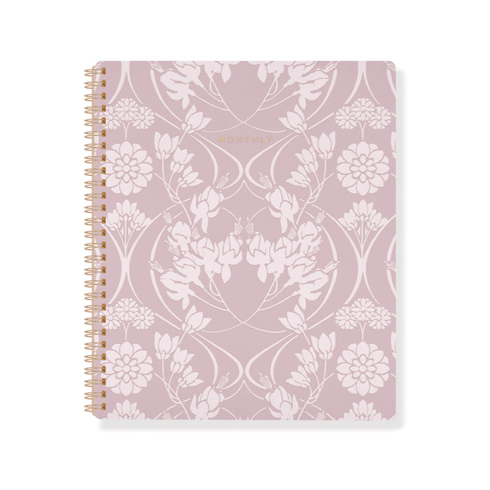NOUVEAU BLOSSOM LAVENDER NON-DATED MONTHLY PLANNER