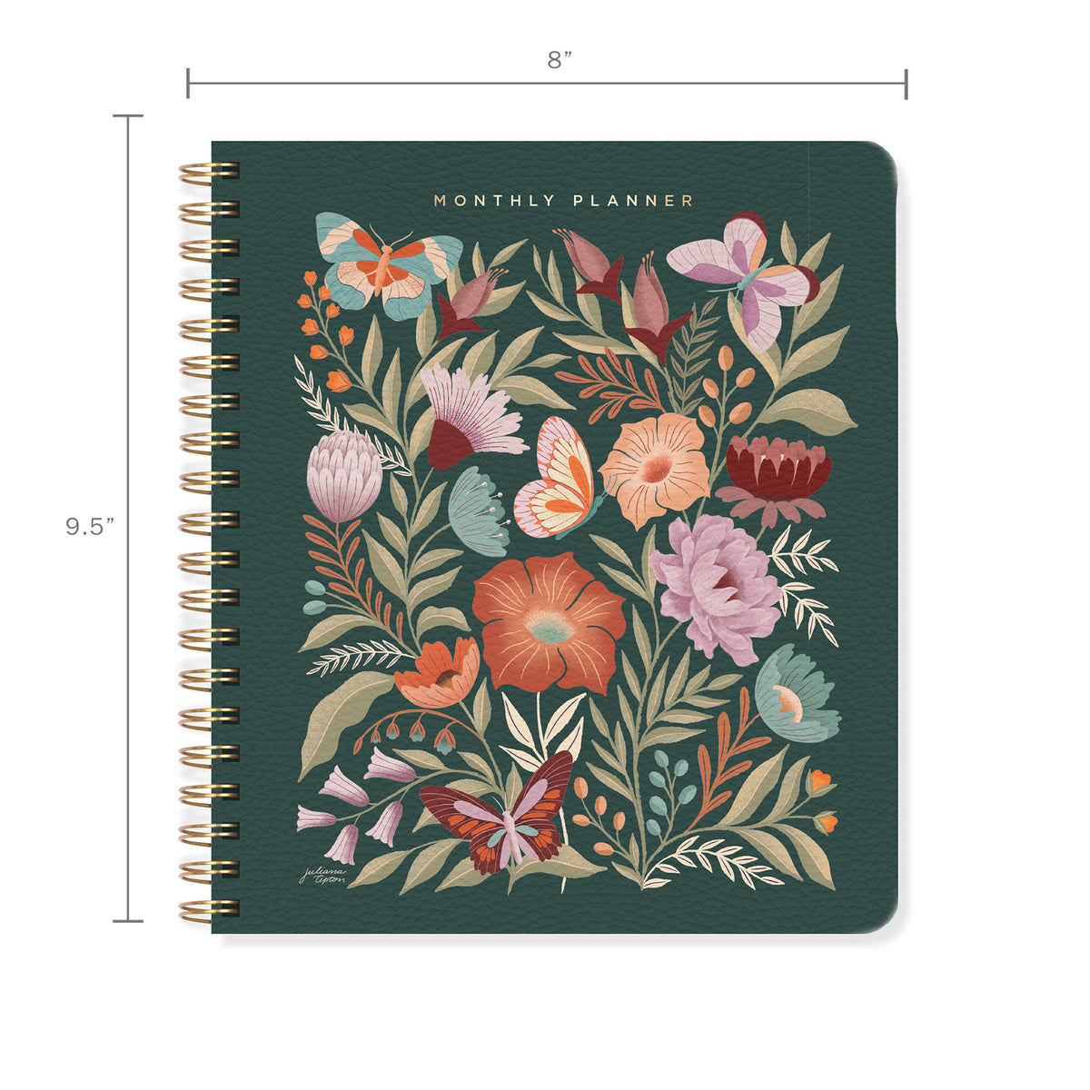 Jt Flowers Non-Dated Monthly Planner