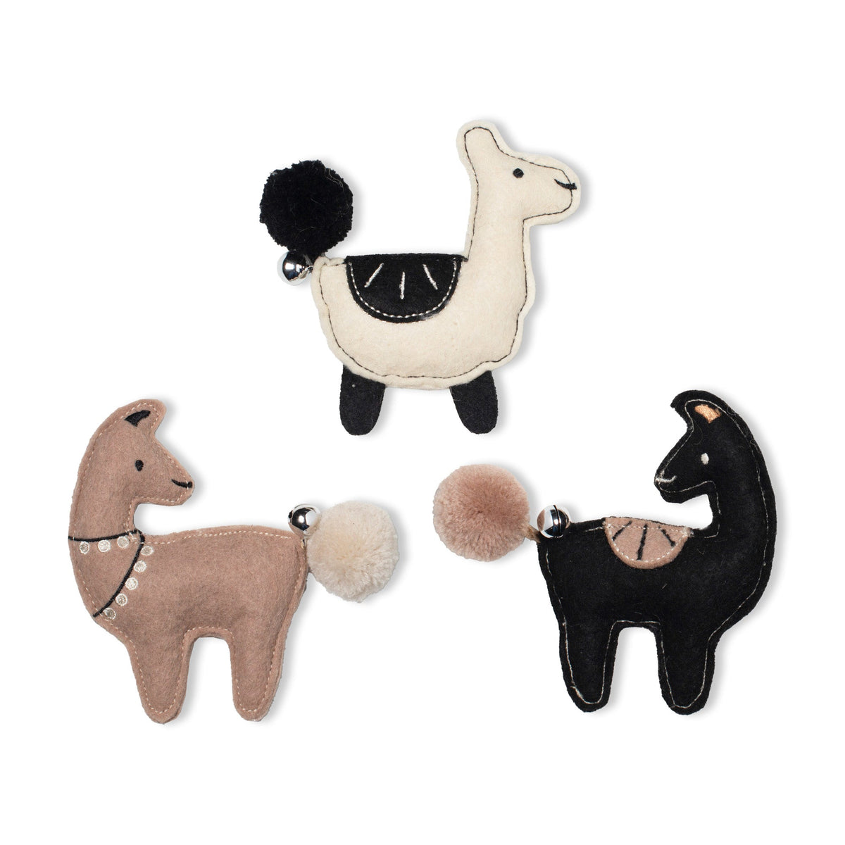 Llamas Just Say 3pc Mini Felt Cat Toy Set