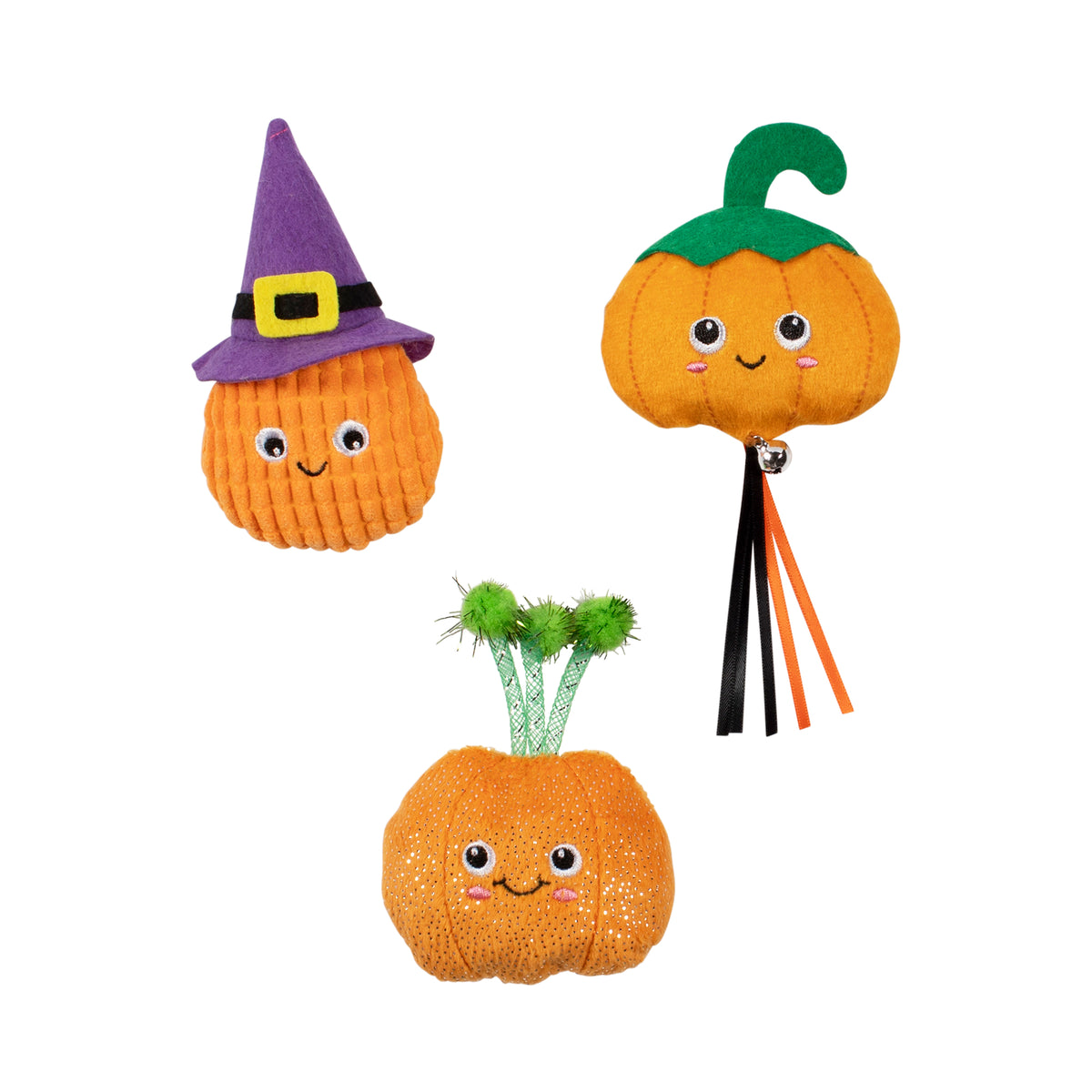 Witch of the Patch 3pc Mini Plush Cat Toy Set