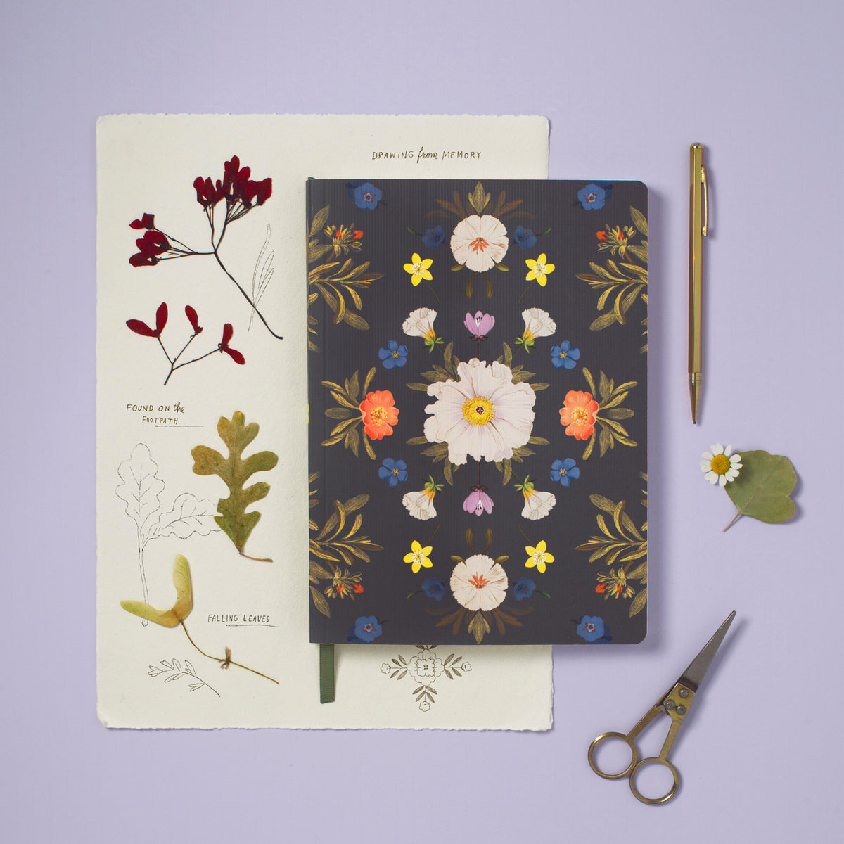 Forage Floral Classic Small Paperback Journal