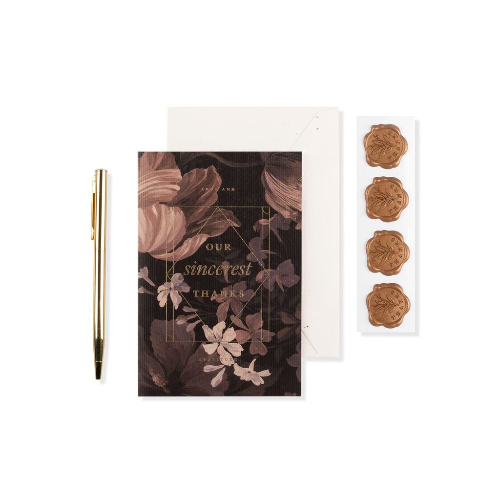DARK ROSE GARDEN STATIONERY SET