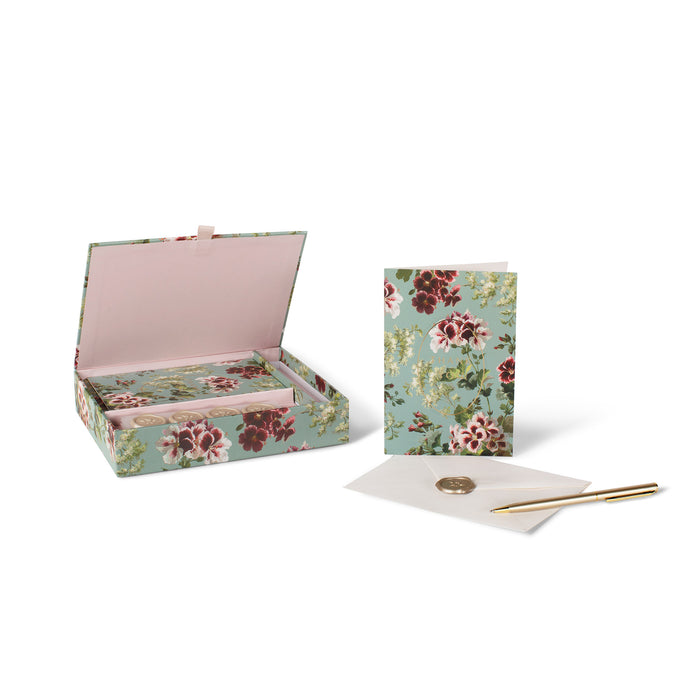 FLEUR REGAL GERANIUM STATIONARY SET