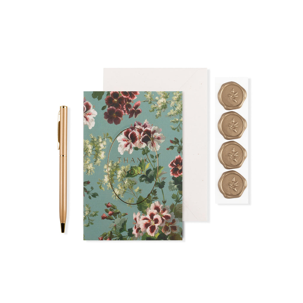 FLEUR REGAL GERANIUM STATIONARY SET