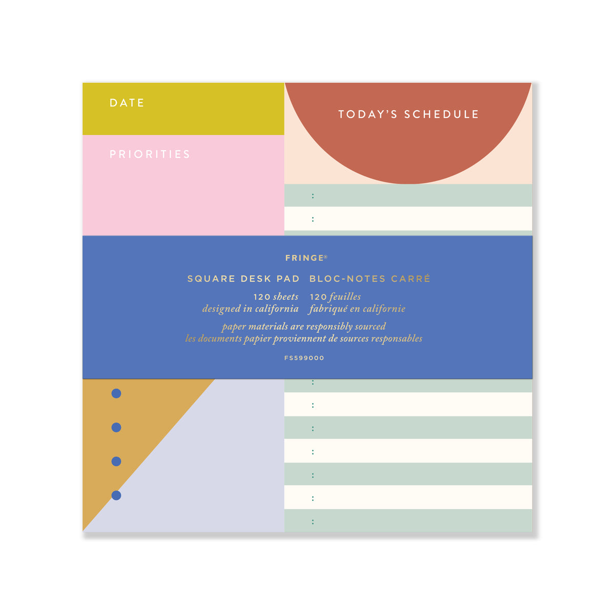 Color Block Square Desk Pad