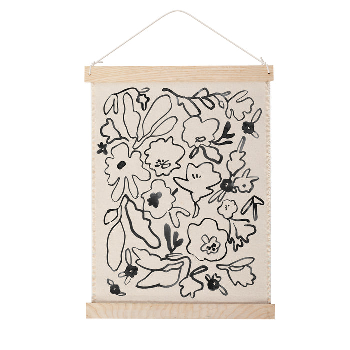 MESSY FLOWER CANVAS WALL HANGING