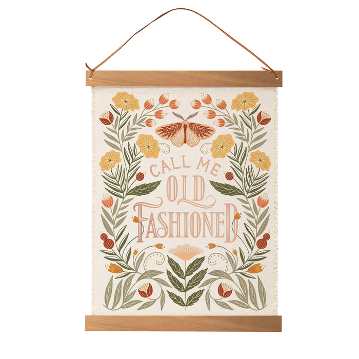 OLD FASHIONED CANVAS WALL HANGING