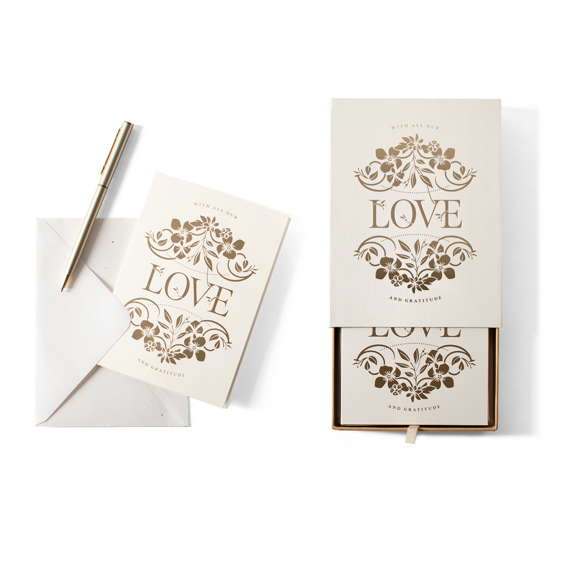 Deco Floral Love Notecard Set